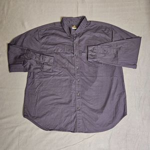 Ridge Cut Button Down Shirt 2X Long Sleeve Casual Black ToughWear